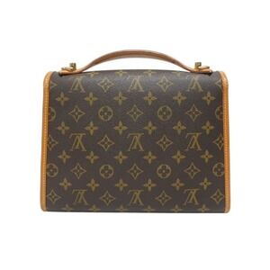 Louis Vuitton canvas shoulder brown leather handbag Bernia Monogram